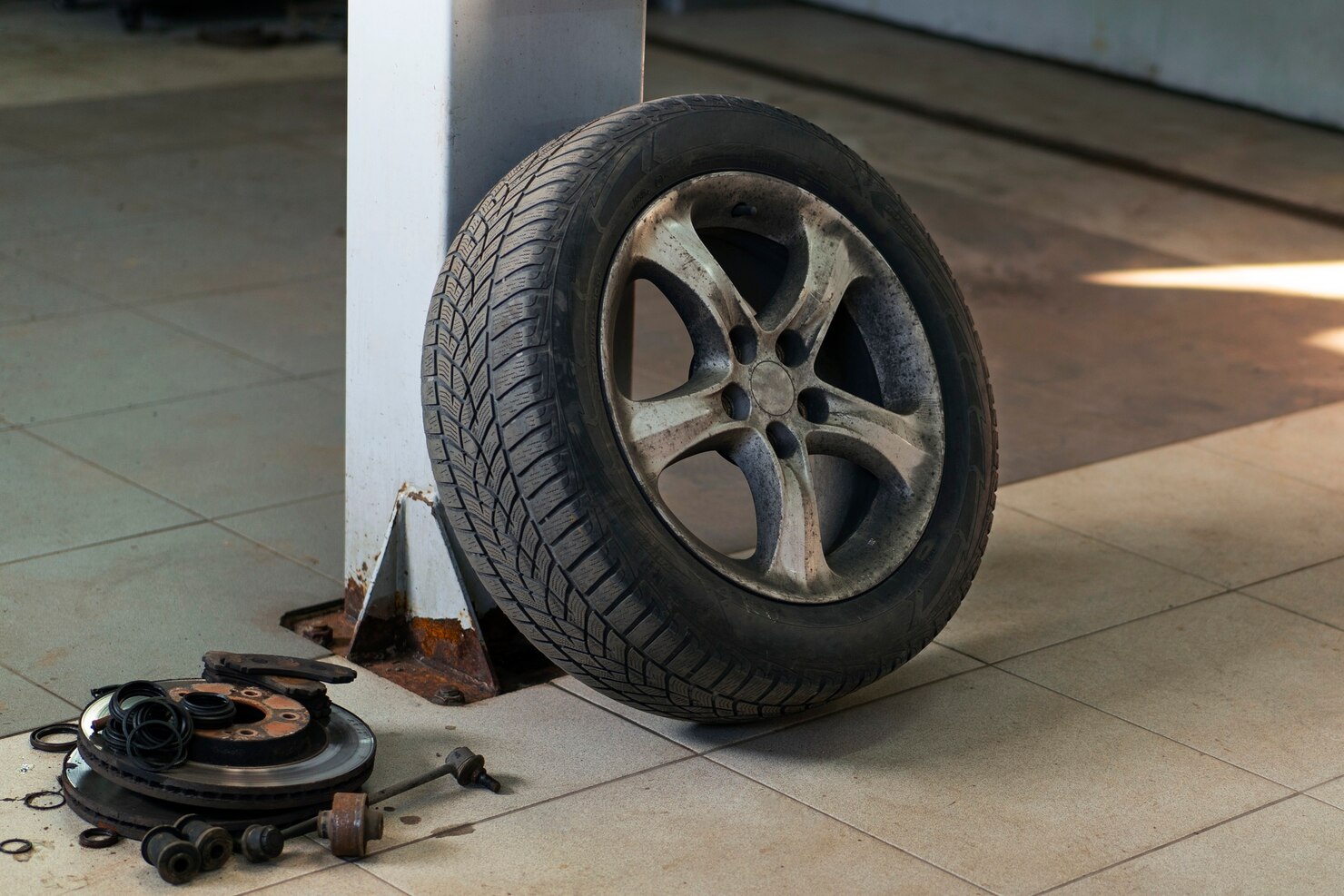 Brown-looking tires